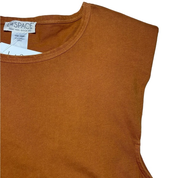 L Space Mini Dress Jesse Twist Front Sleeveless Cotton Jersey Knit Sz Small NEW - Picture 14 of 15